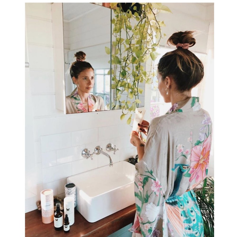 Boho Floral print Peacock Kimono Beach Cover up - Picture 2 of 9